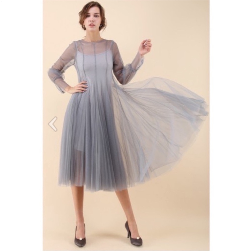 **Never Worn** Layered Mesh Tulle Dress